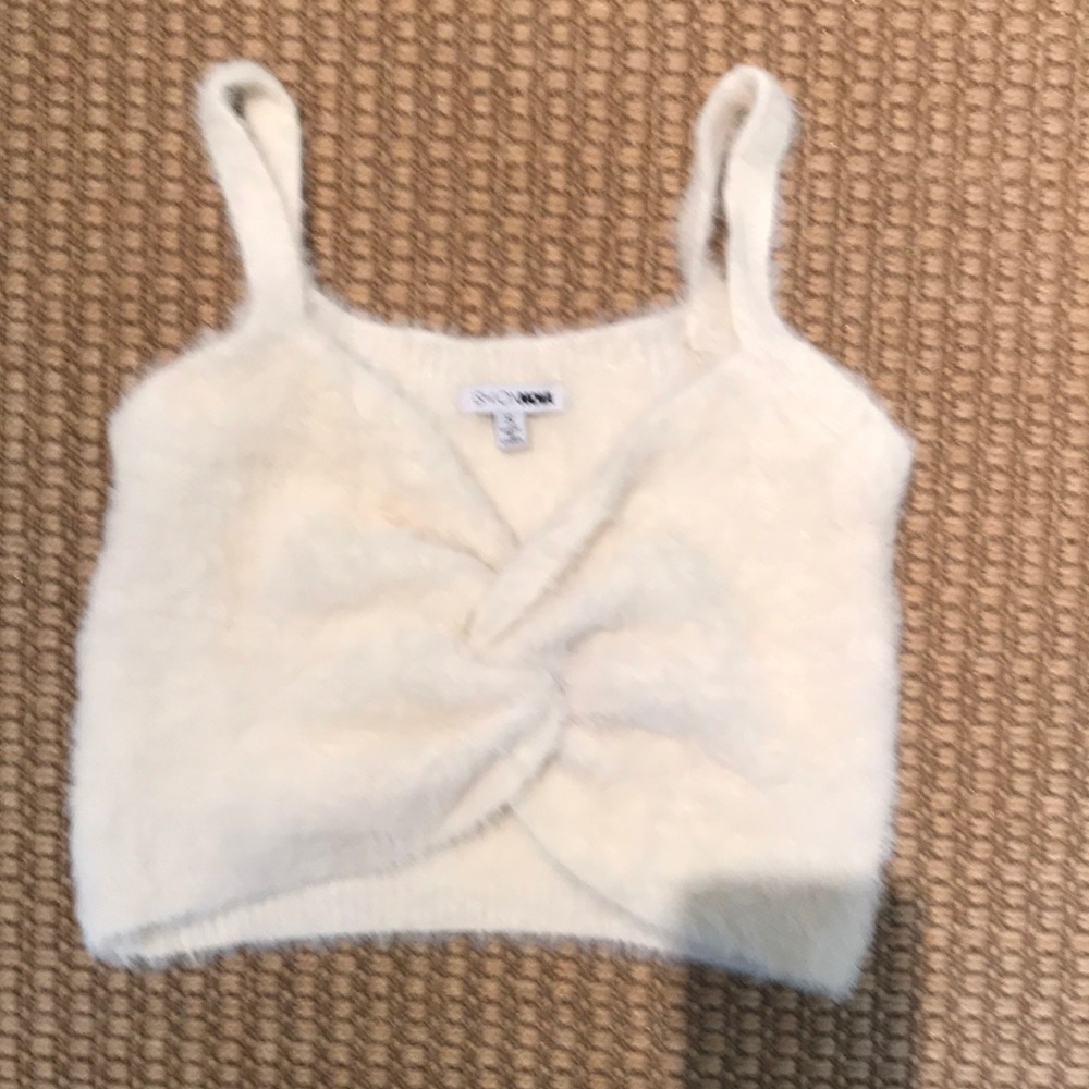 Cream Fuzzy Women's Top